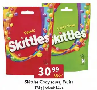 Qanto Skittles Crazy sours, Fruits nabídka
