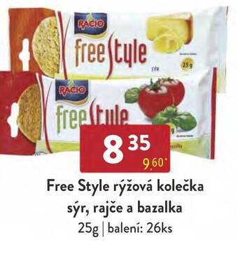 Qanto Free Style rýžová kolečka sýr, rajče a bazalka nabídka