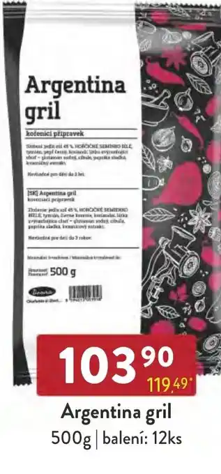 Qanto Argentina gril nabídka