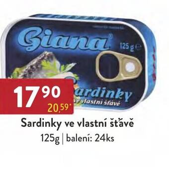 Qanto Sardinky ve vlastní šťávě nabídka