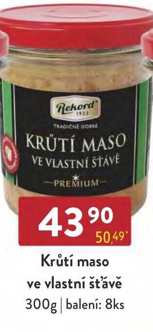 Qanto Krůtí maso ve vlastní šťávě nabídka