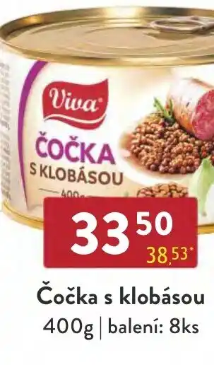 Qanto Čočka s klobásou nabídka
