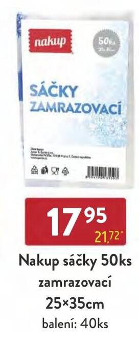 Qanto Nakup sáčky 50ks zamrazovací 25x35cm nabídka