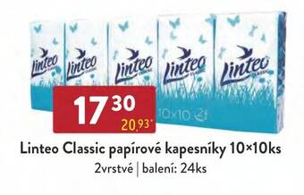 Qanto Linteo Classic papírové kapesníky 10×10ks nabídka