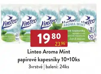 Qanto Linteo Aroma Mint papírové kapesníky 10x10ks nabídka