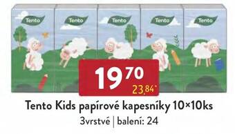 Qanto Tento Kids papírové kapesníky 10x10ks nabídka