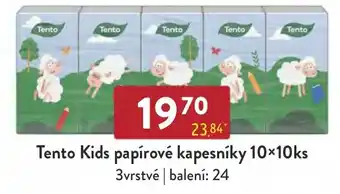 Qanto Tento Kids papírové kapesníky 10x10ks nabídka