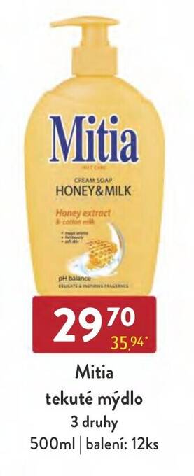 Qanto Mitia tekuté mýdlo 3 druhy nabídka