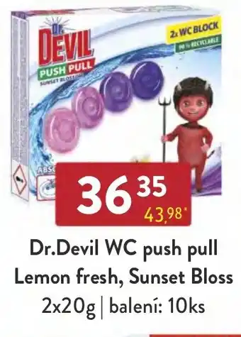 Qanto Dr.Devil WC push pull Lemon fresh, Sunset Bloss nabídka