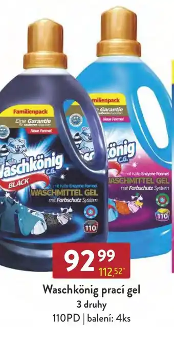 Qanto Waschkönig prací gel 3 druhy nabídka