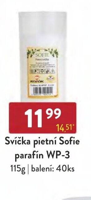 Qanto Svíčka pietní Sofie parafín WP-3 nabídka