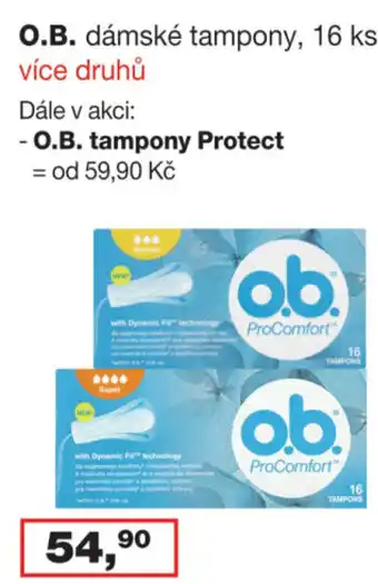 Ráj drogerie O.B. dámské tampony, 16 ks nabídka