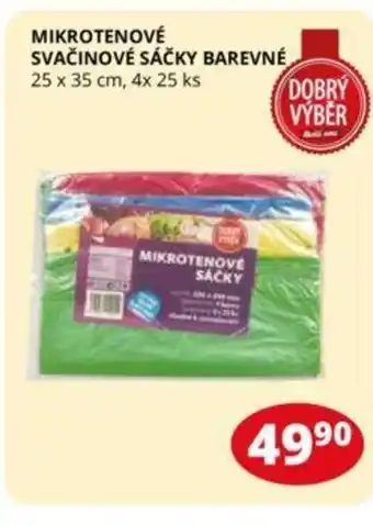 MIKROTENOVÉ SVAČINOVÉ SÁČKY BAREVNÉ