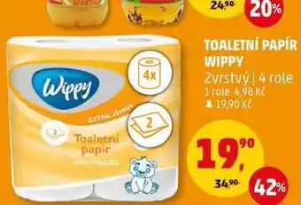 Penny Market Toaletní papír wippy 2vrstvý, 4 role nabídka