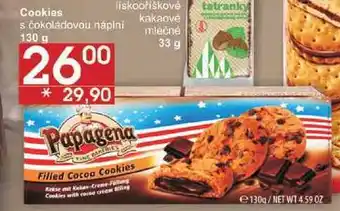 Jip Cookies s čokoládovou náplní, 130 g nabídka