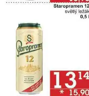 Jip Staropramen 12 světlý ležák, 0,5 l nabídka