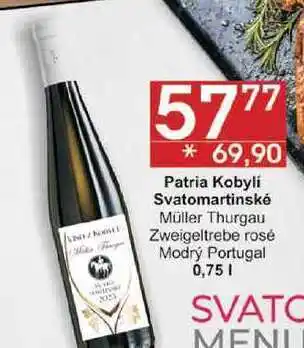 Jip Patria kobyli svatomartinské müller thurgau, 0,75 l nabídka