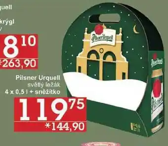Jip Pilsner urquell světlý ležák, 4 x 0,5 l + sněžítko nabídka