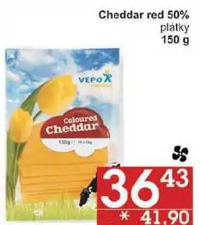 Jip Cheddar red 50% plátky, 150 g nabídka