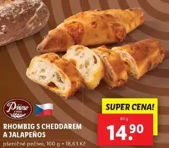 Lidl Rhombig s cheddarem a jalapeños, 80 g nabídka
