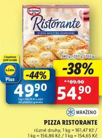 Lidl Pizza ristorante, 340 g/350 g/355 g nabídka