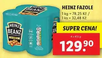 Lidl Heinz fazole, 4x 415 g nabídka