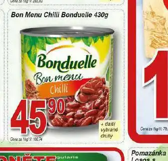 Bon menu chilli bonduelle