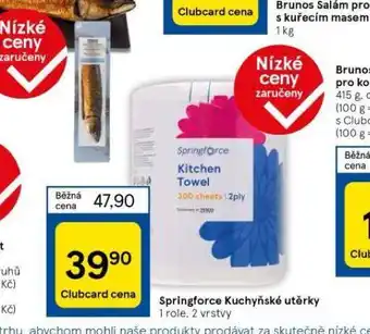 Tesco Springforce kuchyňské utěrky nabídka