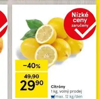 Tesco Citrony nabídka