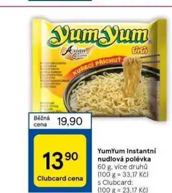 Tesco Yumyum instantní nudlová polévka nabídka