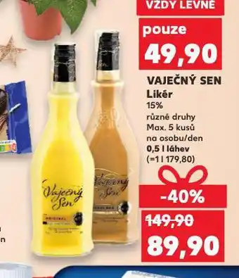 Kaufland Vaječný sen likér nabídka