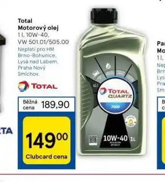 Tesco Total motorový olej 10w-40 nabídka