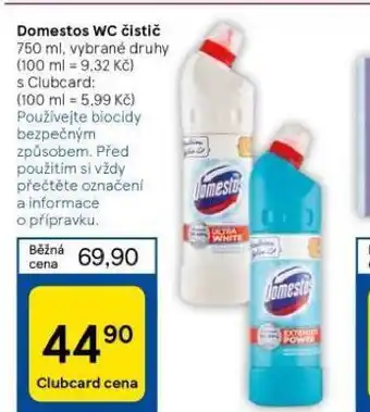 Tesco Domestos wc čistič nabídka