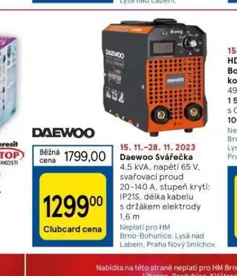 Tesco Daewoo svářečka nabídka
