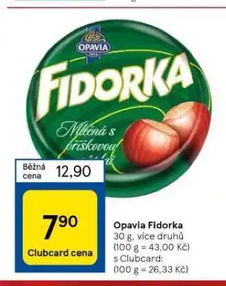 Tesco Opavia fidorka nabídka