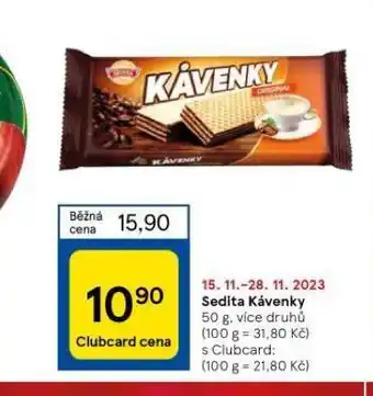 Tesco Sedita kávenky nabídka