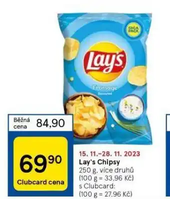 Tesco Lay´s chipsy nabídka