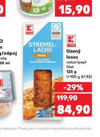 Kaufland Uzený losos nabídka