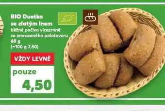Kaufland Bio duetka se zlatým lnem nabídka
