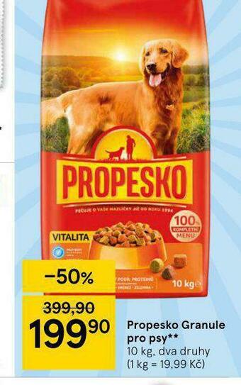 Tesco Propesko granule pro psy nabídka