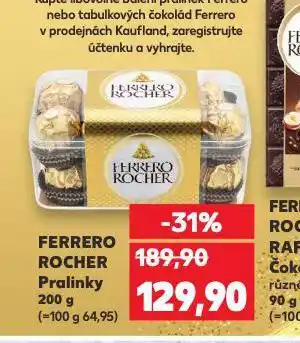 Kaufland Ferrero rocher pralinky nabídka
