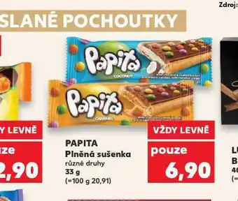 Kaufland Papita plněná sušenka nabídka