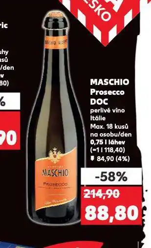 Kaufland Maschio prosecco nabídka