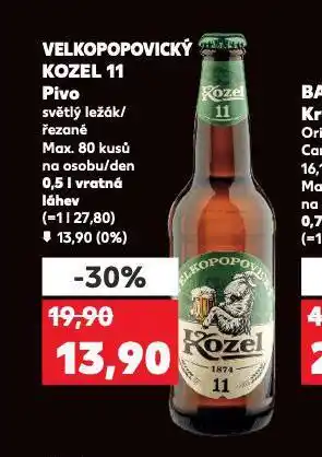 Kaufland Pivo velkopopovický kozel nabídka