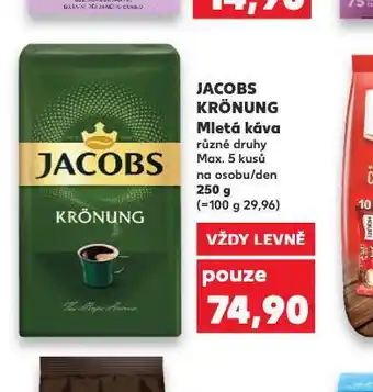 Kaufland Káva jacobs nabídka