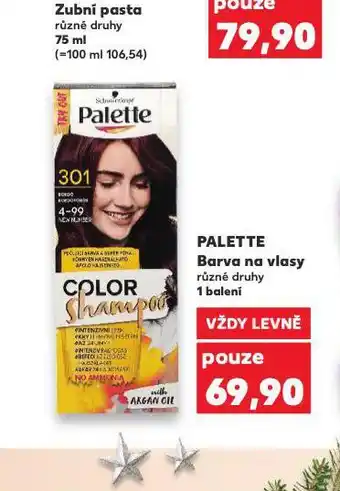 Kaufland Palette barva na vlasy nabídka