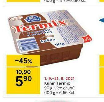 Tesco Kunín termix nabídka