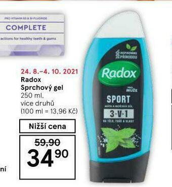 Tesco Radox sprchový gel nabídka