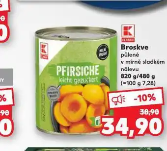 Kaufland Broskve nabídka