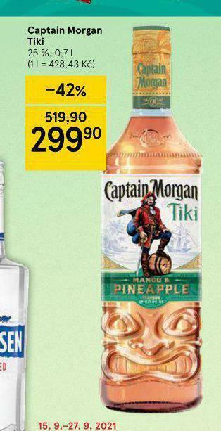 Tesco Captain morgan tiki nabídka